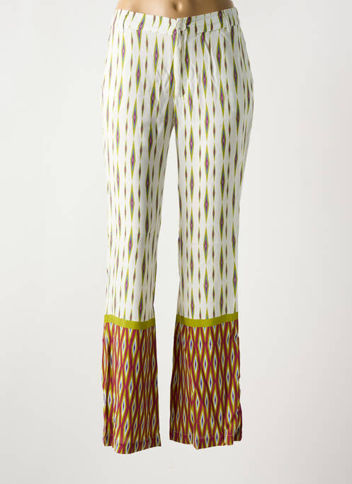 Pantalon evazat verde STORIATIPIC femeie