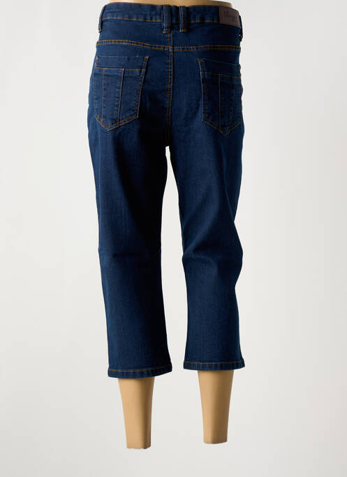 Pantalon trei sferturi buzunare talie înaltă albastru SHEEGO femme