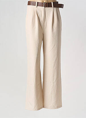 Pantalon drept elasticitate mărime normală bej NEW COLLECTION femeie