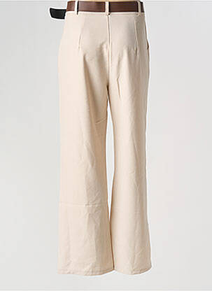 Pantalon drept elasticitate mărime normală bej NEW COLLECTION femeie