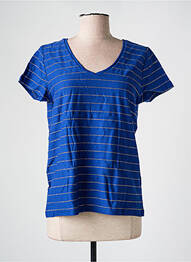 Tricou guler în v mâneci scurte albastru PIECES femme