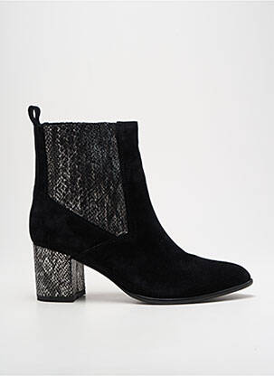 Botine/ghete nubuc toc de 4 la 6 cm negru ILARIO FERUCCI femeie