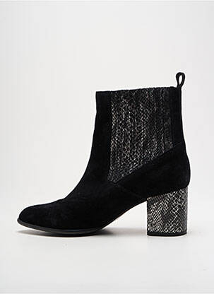 Botine/ghete nubuc toc de 4 la 6 cm negru ILARIO FERUCCI femeie