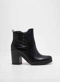Botine/ghete material neted toc de 7 la 9 cm negru ILARIO FERUCCI femme