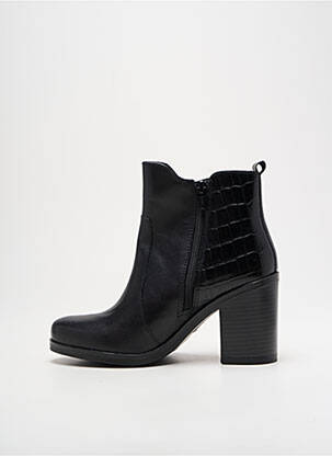 Botine/ghete material neted toc de 7 la 9 cm negru ILARIO FERUCCI femeie