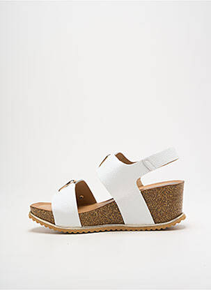 Sandale/pantofi decupați toc platformă toc de 4 la 6 cm alb TAKEME femeie