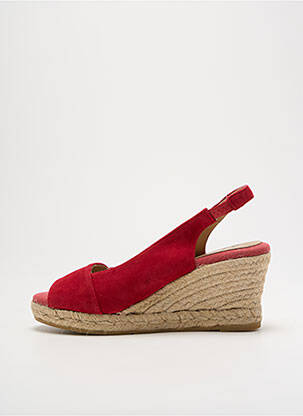 Espadrile nubuc toc de 7 la 9 cm roșu TONI PONS femeie