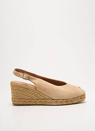 Espadrile nubuc toc de 4 la 6 cm bej MIMAO femeie