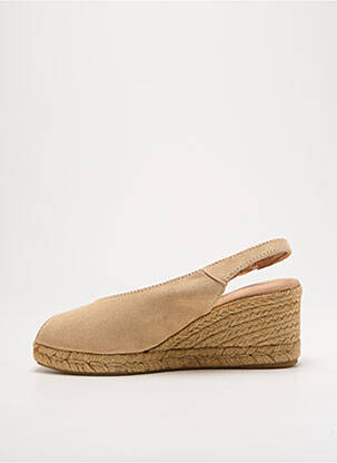 Espadrile nubuc toc de 4 la 6 cm bej MIMAO femeie