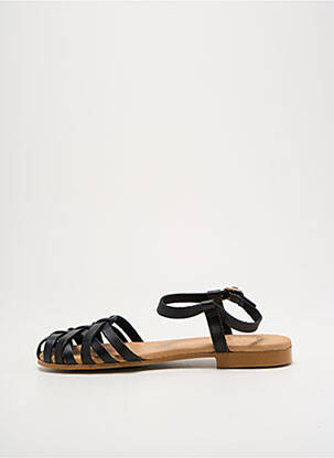 Sandale/pantofi decupați chiquet toc plat până la 3 cm negru MIMAO femeie