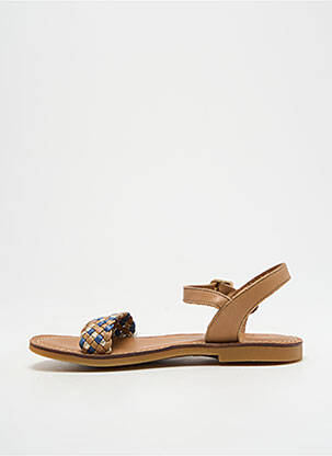 Sandale/pantofi decupați țesătură satinată chiquet maro ADOLIE fată