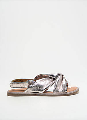 Sandale/Pantofi decupați argintiu MOD8 fată