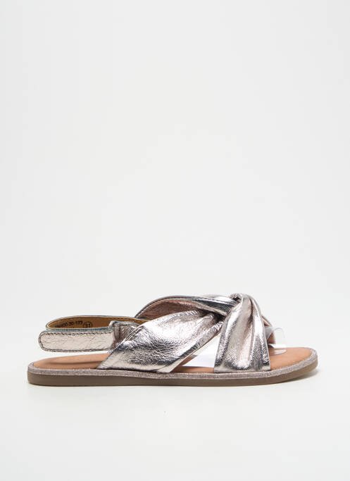Sandale/Pantofi decupați argintiu MOD8 fată