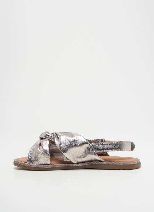 Sandale/Pantofi decupați argintiu MOD8 fată