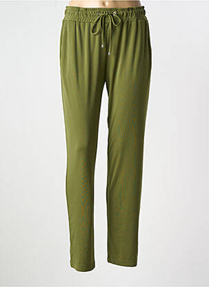 Pantalon slim talie elastică mărime normală verde DIANA GALLESI femeie