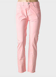Pantalon slim țesătură poplin mărime normală roz ELISA CAVALETTI femme