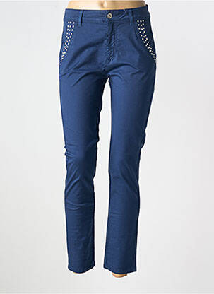 Pantalon slim albastru LAUREN VIDAL femeie