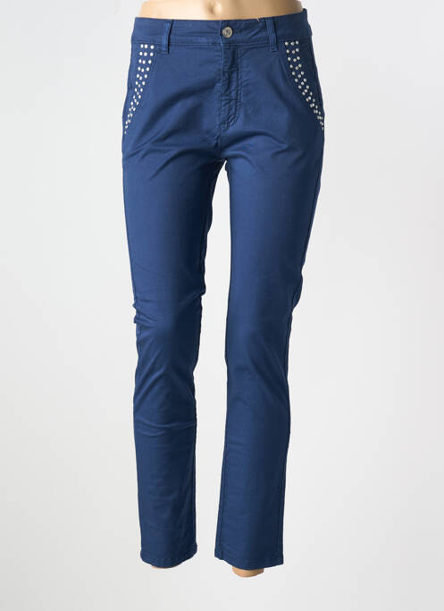 Pantalon slim albastru LAUREN VIDAL femeie