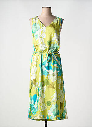 Rochie midi imprimeu floral fără mâneci verde LE PETIT BAIGNEUR femeie