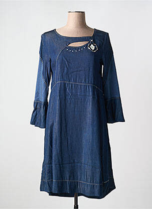 Rochie midi mâneci lungi mâneci lungi albastru ELISA CAVALETTI femeie