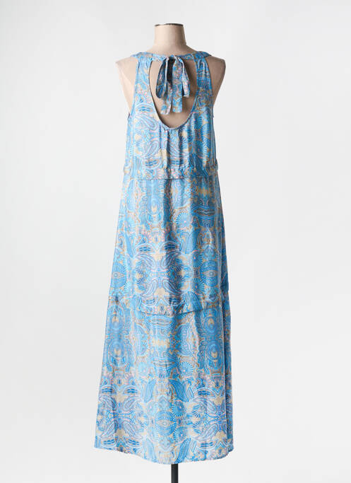 Rochie lungă albastru LAUREN VIDAL femeie