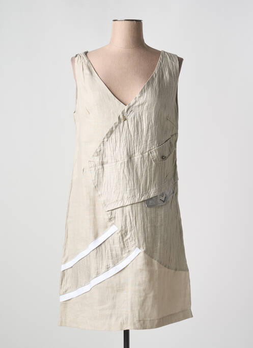 Rochie midi bej ELISA CAVALETTI femeie