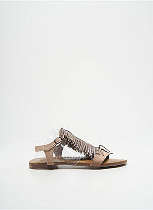 Sandale/Pantofi decupați maro REQINS fată