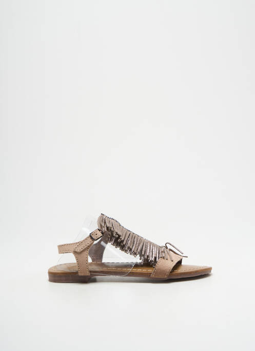 Sandale/Pantofi decupați maro REQINS fată