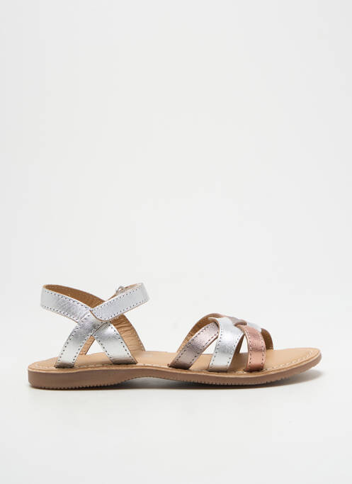 Sandale/Pantofi decupați argintiu LITTLE MARY fată