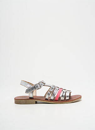 Sandale/Pantofi decupați argintiu GBB fată