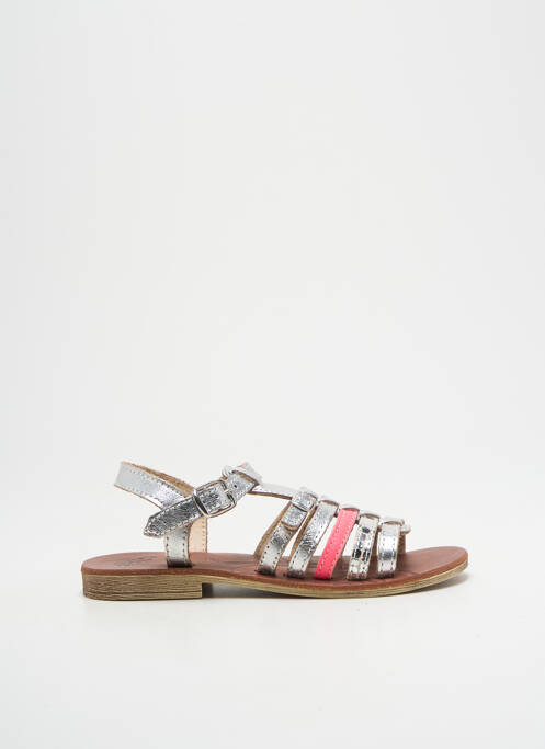 Sandale/Pantofi decupați argintiu GBB fată