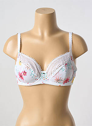 Sutien broderie sutien cupe întregi cu decolteu înalt alb FREYA femeie