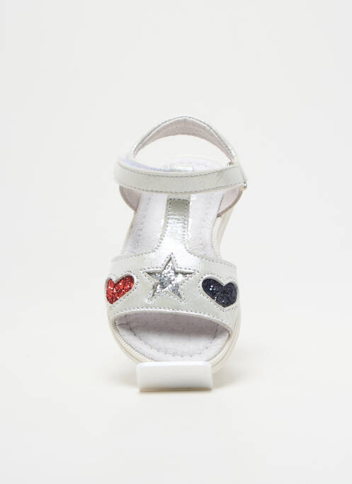 Sandale/Pantofi decupați argintiu BELLAMY fată