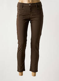 Pantalon 7/8 elasticitate mărime normală maro DENIM STUDIO femme