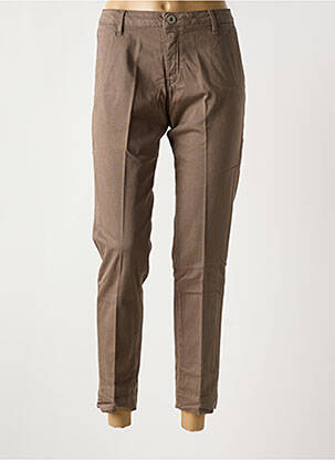 Pantalon 7/8 elasticitate mărime normală maro DENIM STUDIO femeie