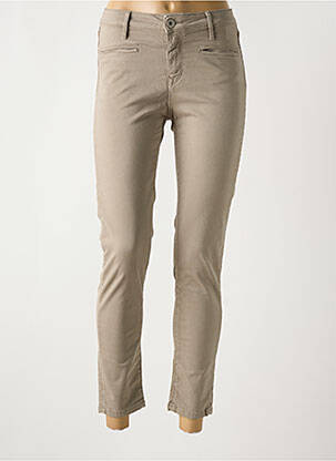 Pantalon 7/8 elasticitate mărime normală bej DENIM STUDIO femeie