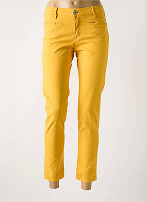 Pantalon 7/8 elasticitate mărime normală galben DENIM STUDIO femeie