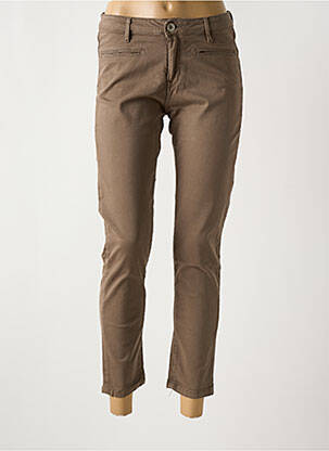 Pantalon 7/8 elasticitate mărime normală maro DENIM STUDIO femeie