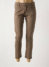 Pantalon 7/8 elasticitate mărime normală maro DENIM STUDIO femme