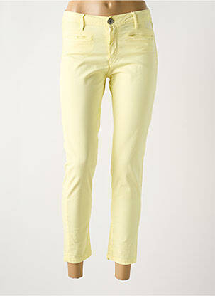 Pantalon 7/8 elasticitate mărime normală galben DENIM STUDIO femeie