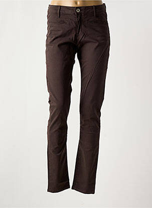 Pantalon slim buzunare maro DENIM STUDIO femeie