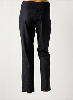 Pantalon 7/8 închidere cu fermoar sub clapetă cu nasturi negru DENIM STUDIO femeie