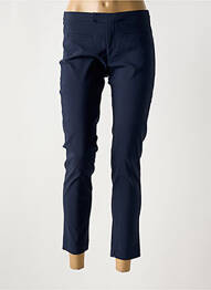 Pantalon 7/8 închidere cu fermoar sub clapetă cu nasturi albastru DENIM STUDIO femeie