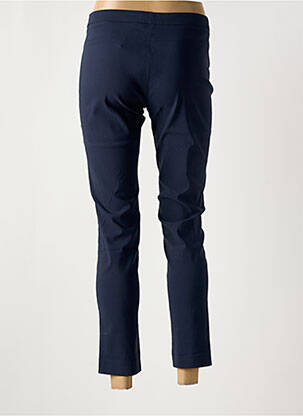 Pantalon 7/8 închidere cu fermoar sub clapetă cu nasturi albastru DENIM STUDIO femeie