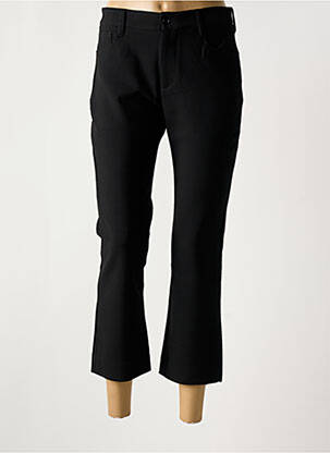 Pantalon trei sferturi croială dreaptă negru DENIM STUDIO femeie