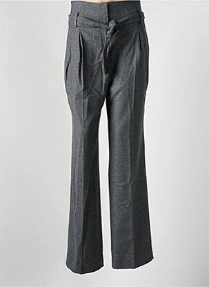 Pantalon drept talie cu cleme talie înaltă gri BA&SH femeie