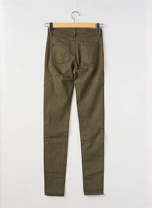 Pantalon slim țesătură poplin mărime normală verde DENIM STUDIO femeie