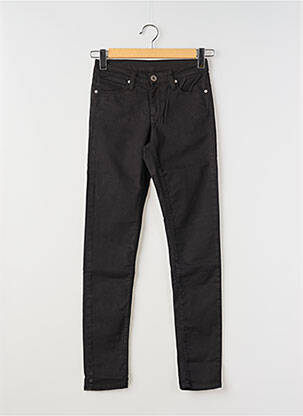 Pantalon slim țesătură poplin mărime normală negru DENIM STUDIO femeie