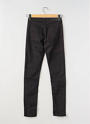 Pantalon slim țesătură poplin mărime normală negru DENIM STUDIO femeie