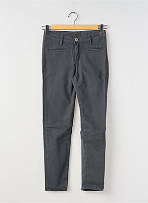 Pantalon slim țesătură poplin mărime normală gri DENIM STUDIO femeie